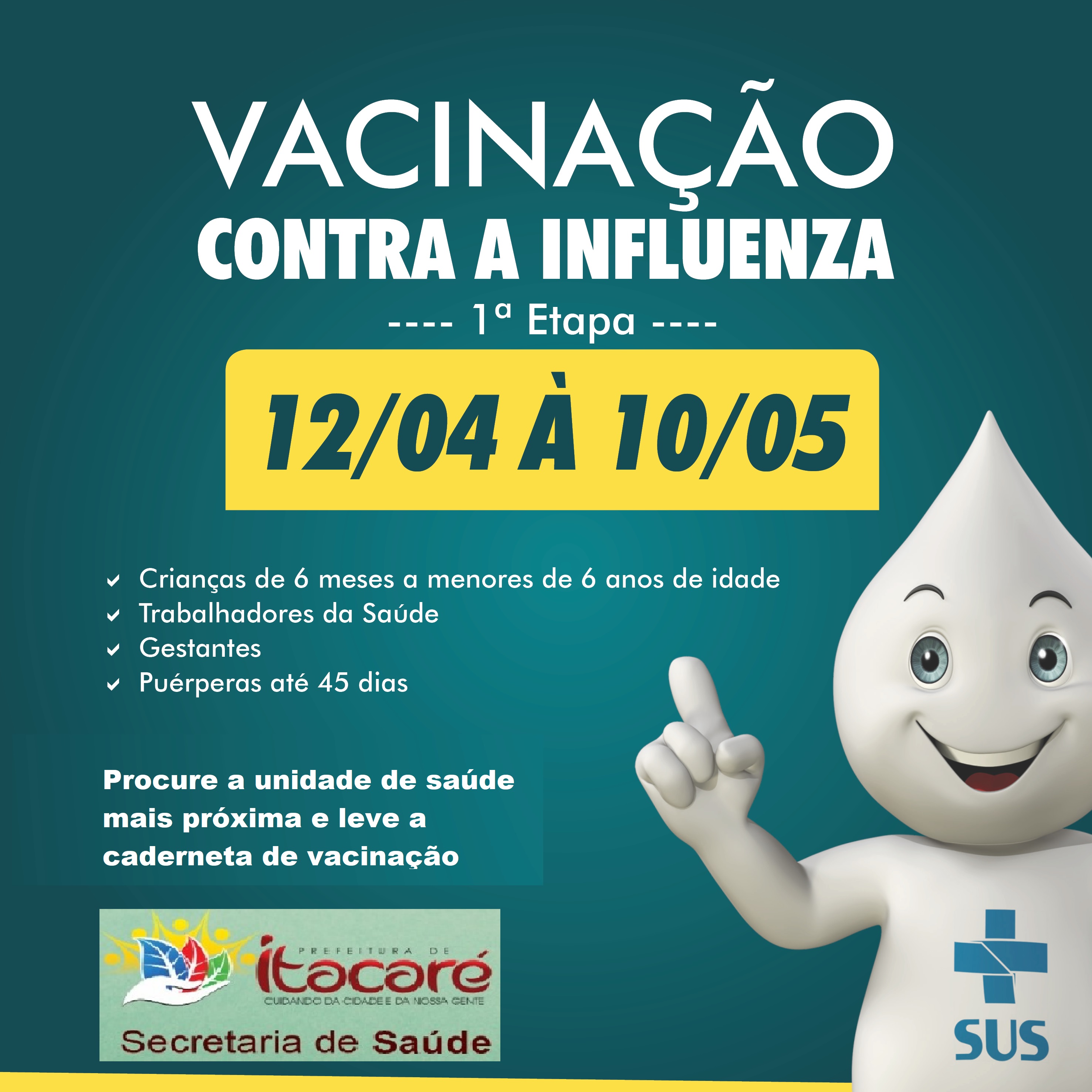 Itacaré inicia campanha de  vacinação contra a Influenza