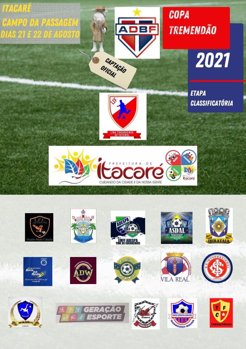 Itacaré vai sediar a Copa Tremendão de Futebol 2021