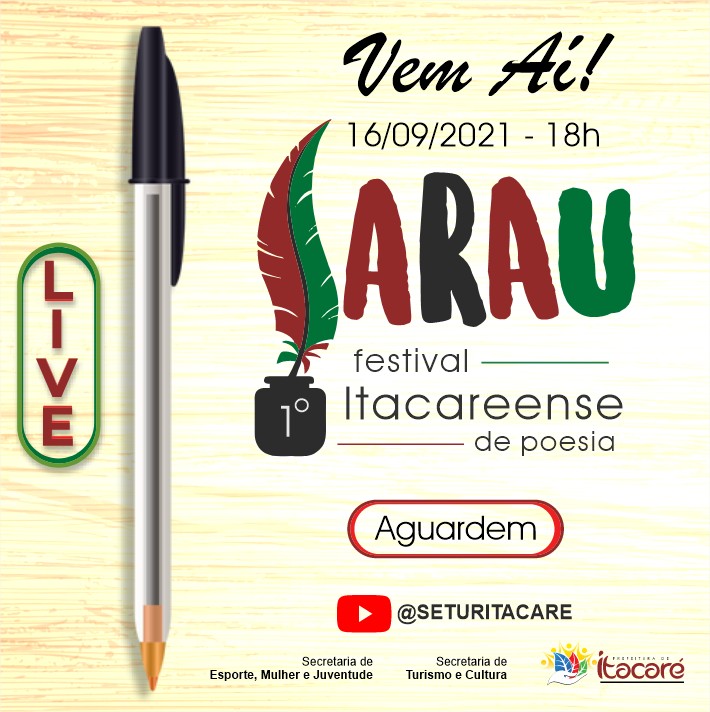 Vem aí o Sarau do 1° Festival Itacareense de Poesia