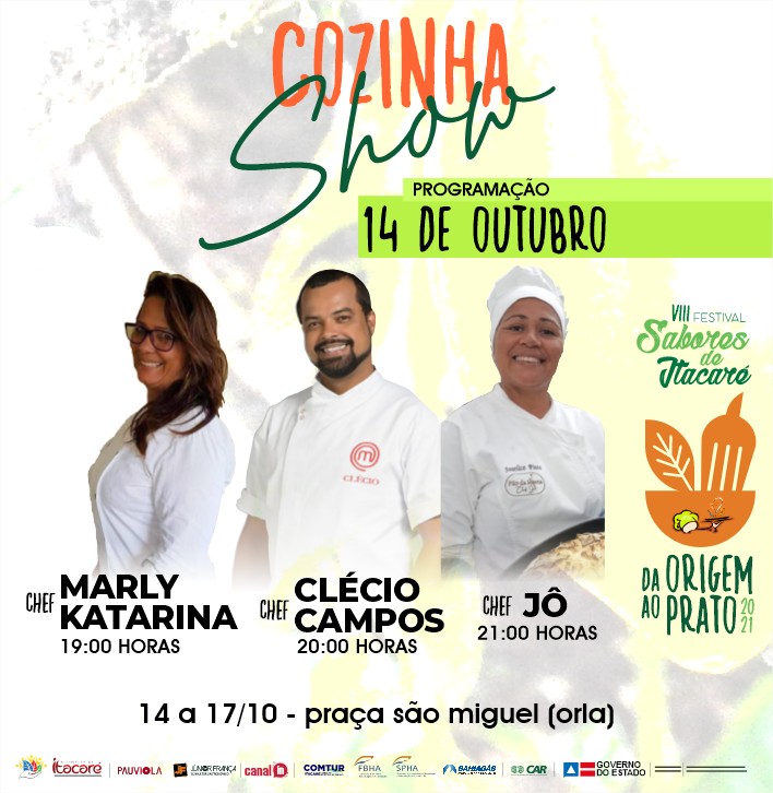 Chefs premiados participarão do Festival Sabores de Itacaré