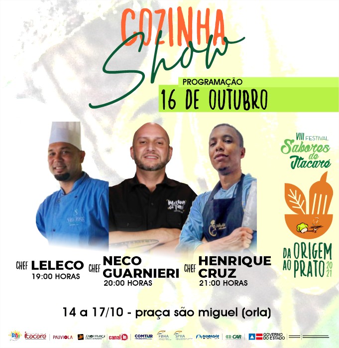 VIII Festival Gastronômico Sabores de Itacaré continua hoje com diversas atrações.