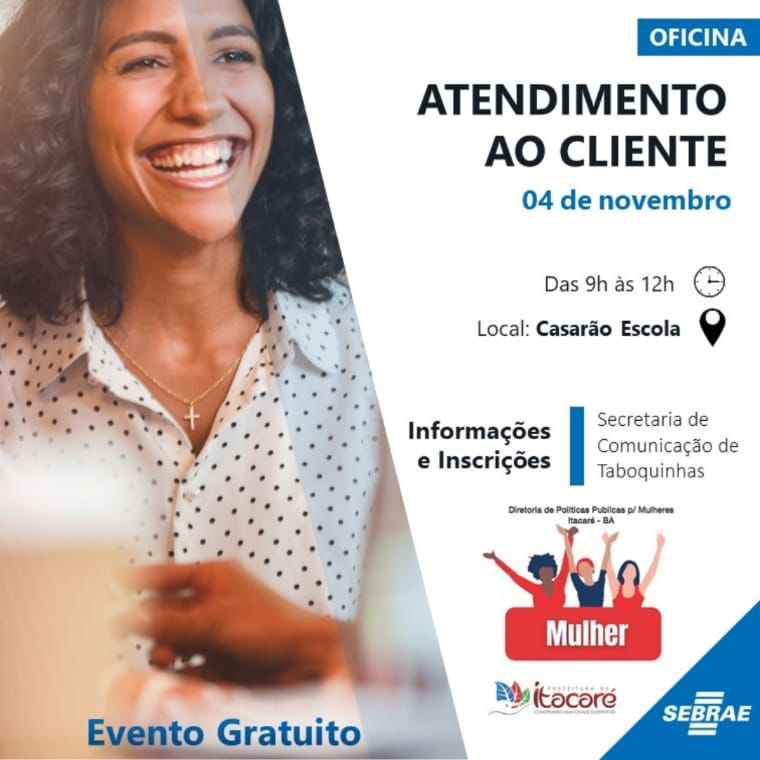 Prefeitura de Itacaré promove oficina  gratuita sobre Atendimento ao Cliente