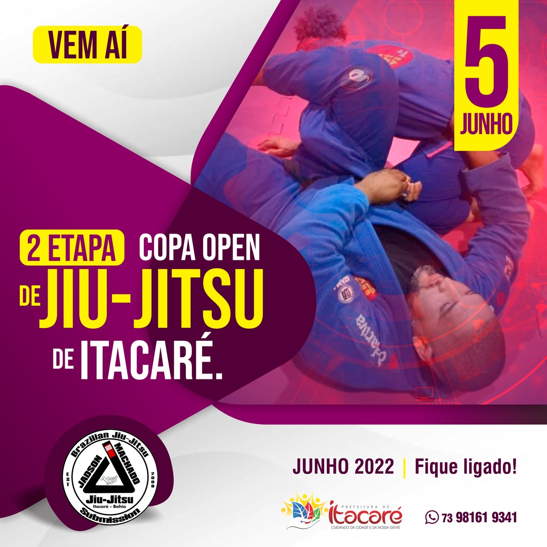 Itacaré realizará dia 05 de junho  a 2ª Etapa da Copa Open de Jiu-Jitsu