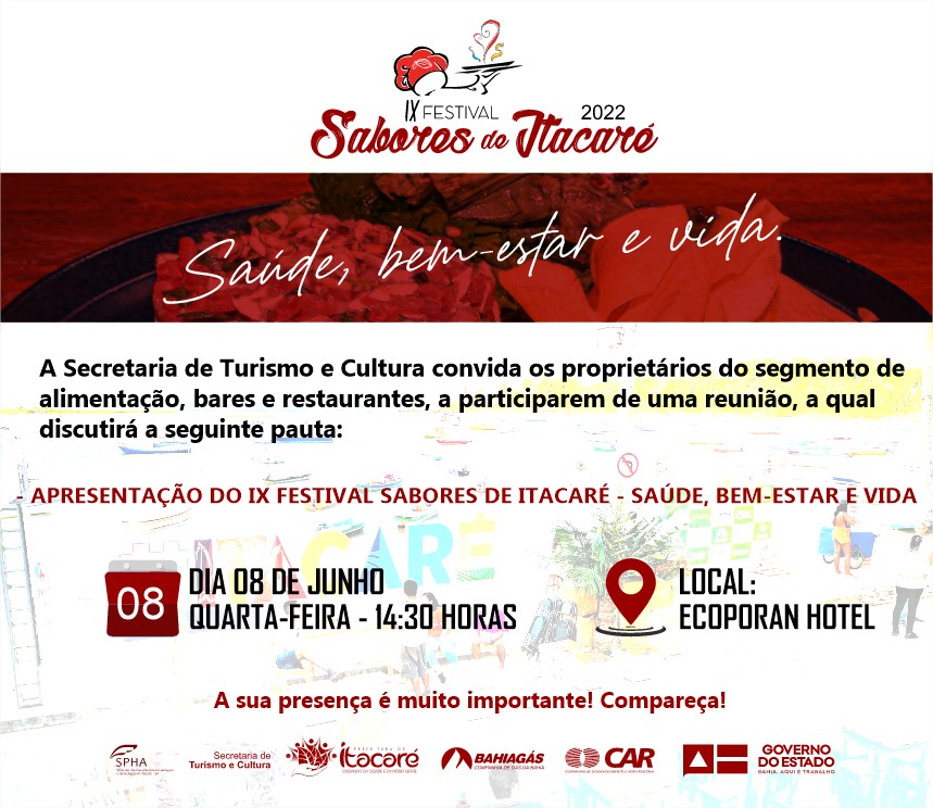 Prefeitura apresenta o IX Festival  Gastronômico Sabores de Itacaré