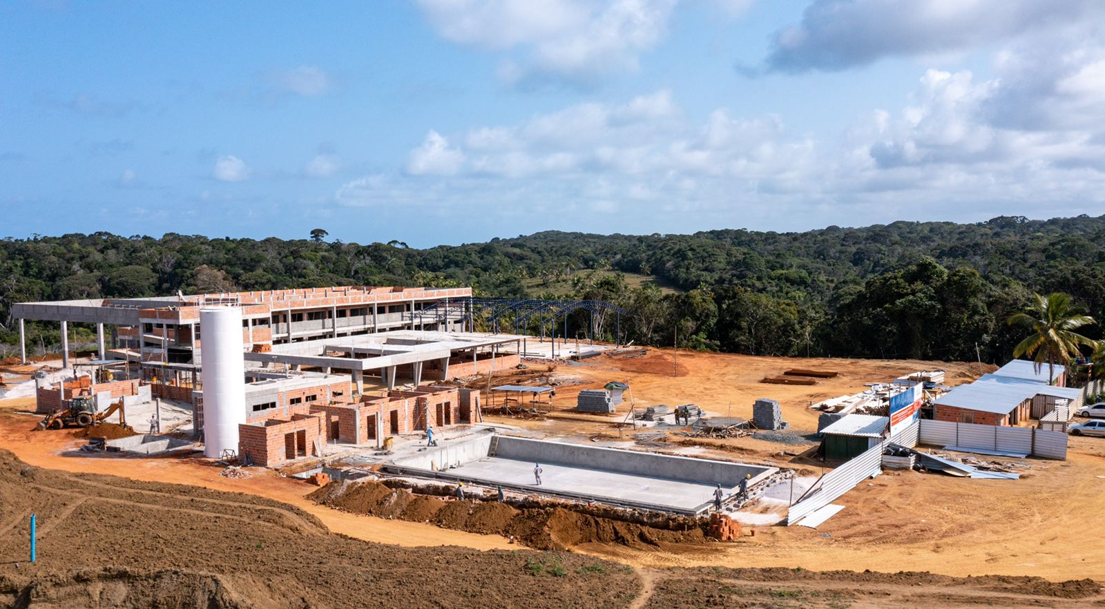 Andamento da obra do novo Colégio Estadual de Itacaré