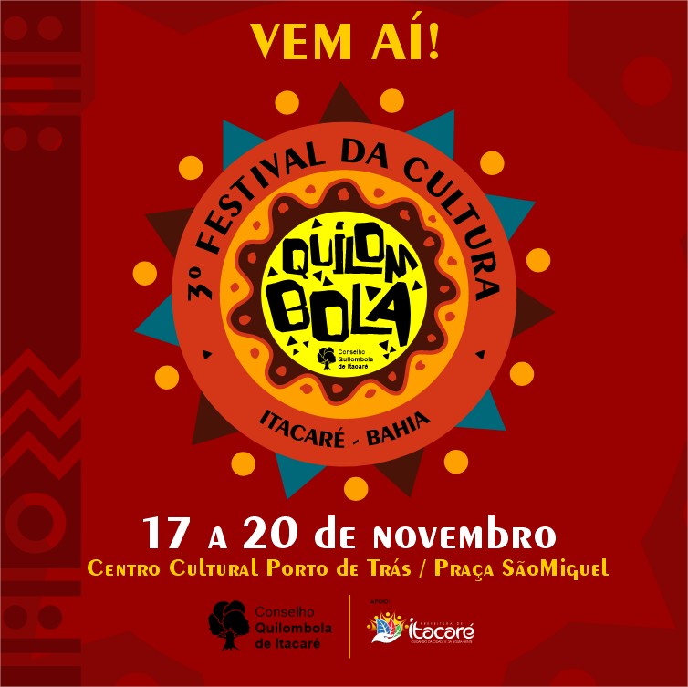 Acontecerá em Itacaré o 3º Festival de Cultura Quilombola